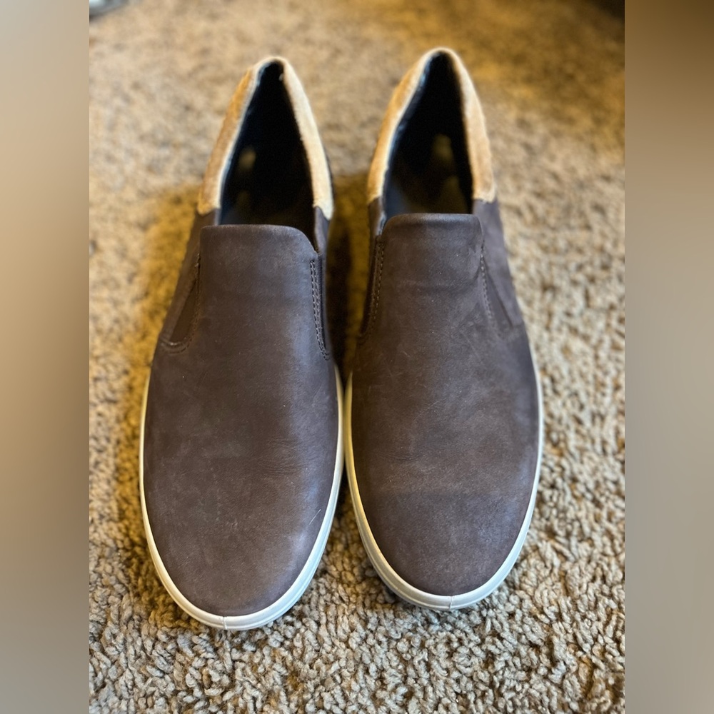 ECCO Men's Brown Chocolate Slip-On Shoes
